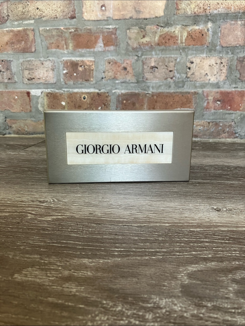 authentic Giorgio Armani store display sign